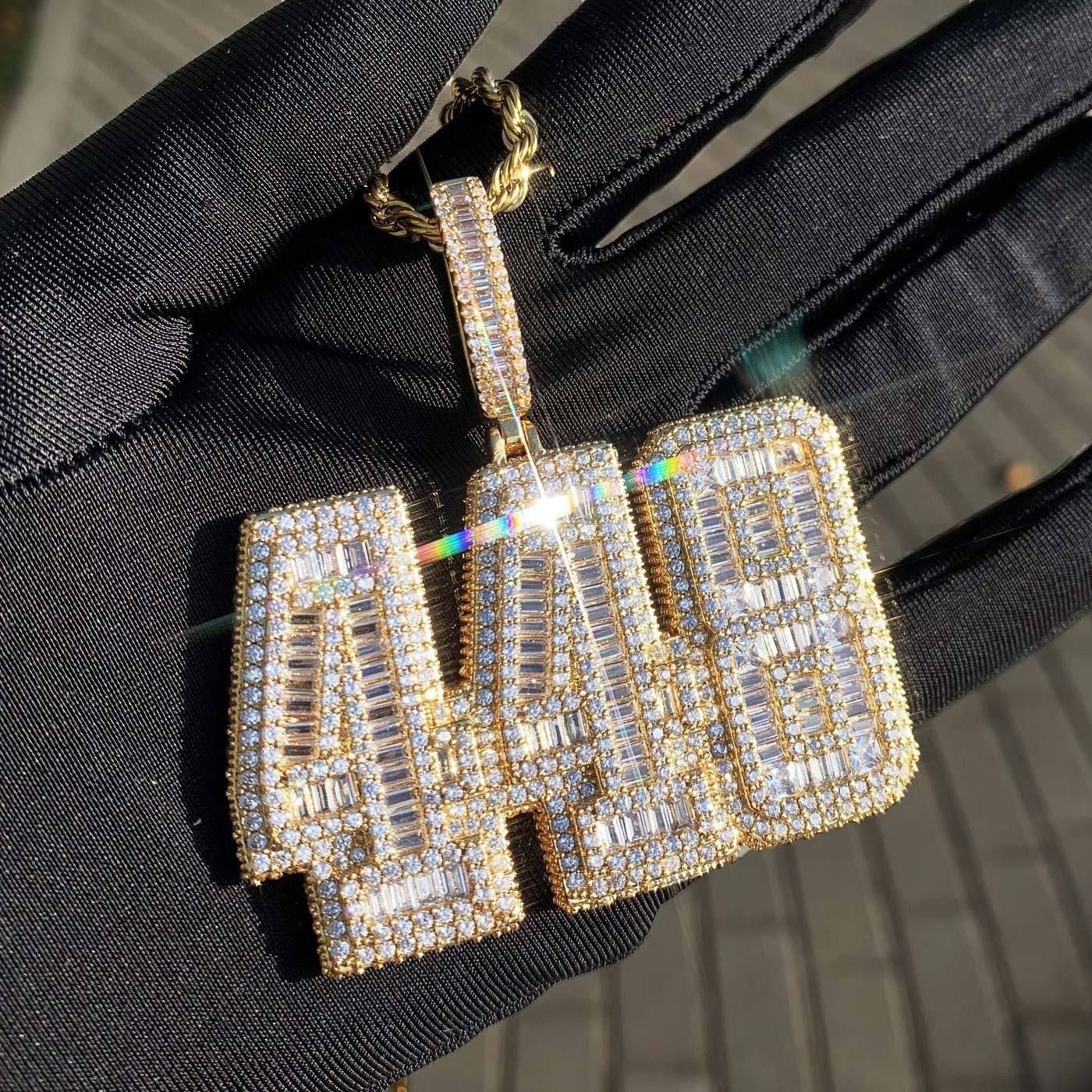 Iced Out Number ''448'' Diamond Pendant (IN STOCK)