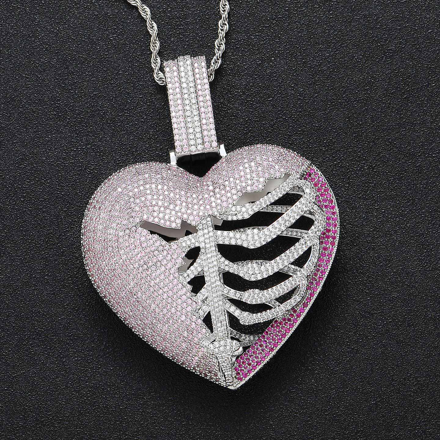 Skeletal Heart Pendant