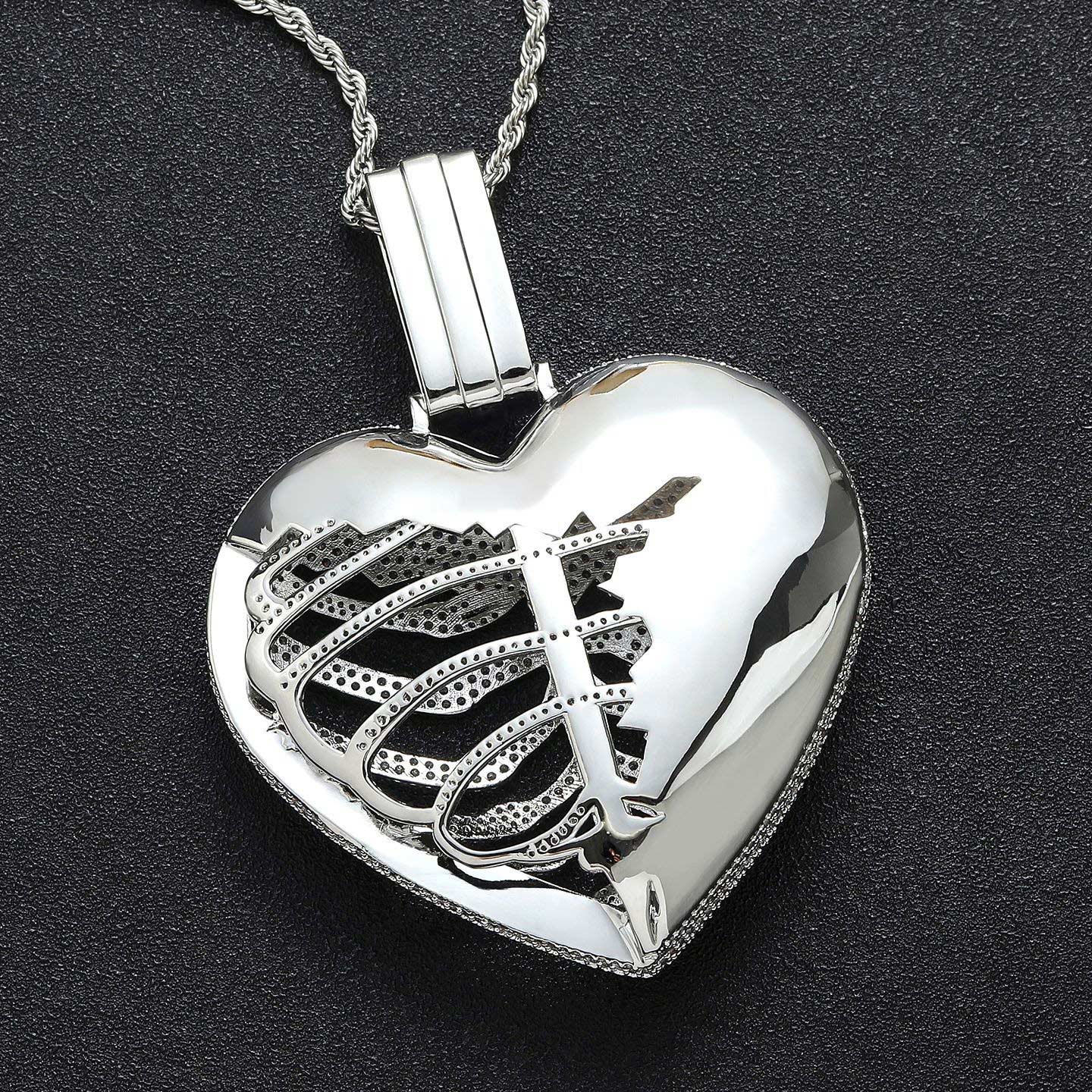 Skeletal Heart Pendant