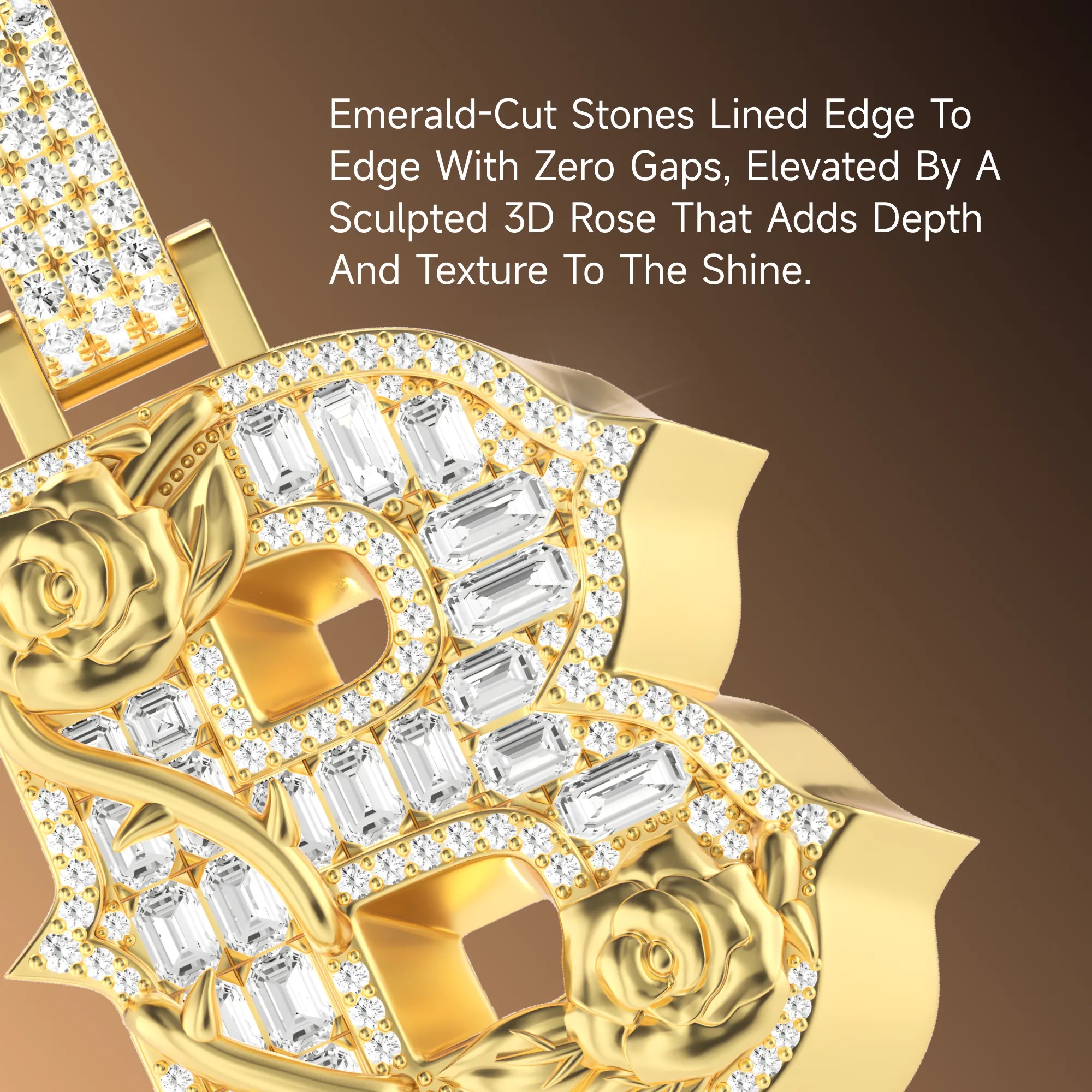 Floral Vine A-Z Letter Pendant