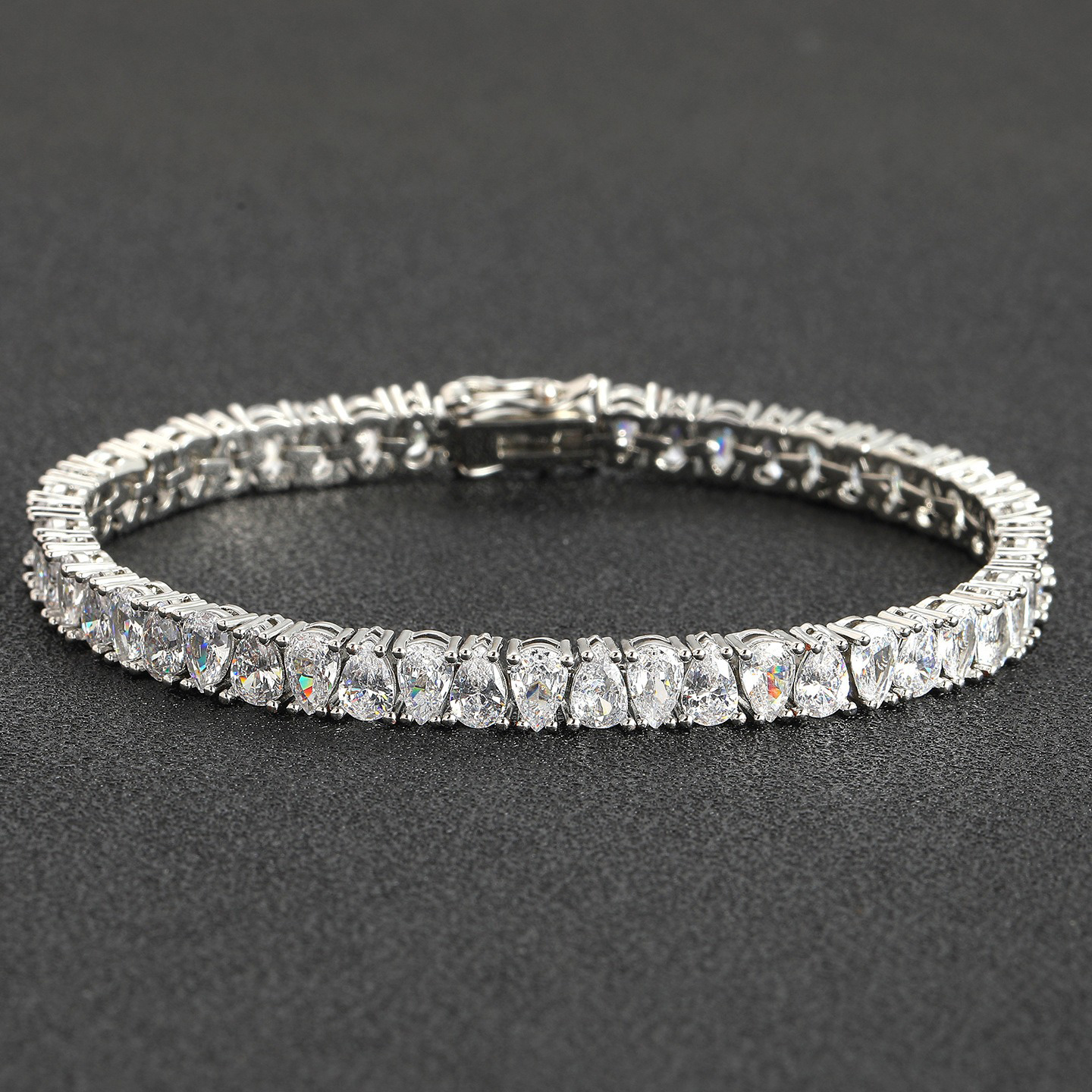 6mm Pear Cut Tennis Bracelet
