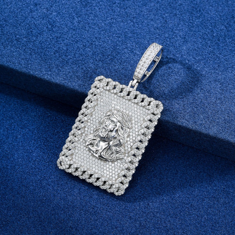 Jesus Head Dog Tag Pendant