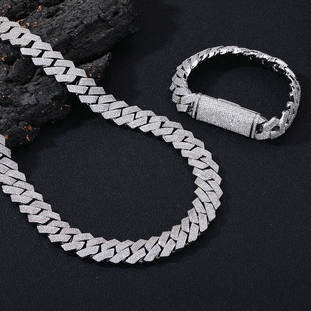 15mm Miami Cuban Link Chain & Bracelet Set