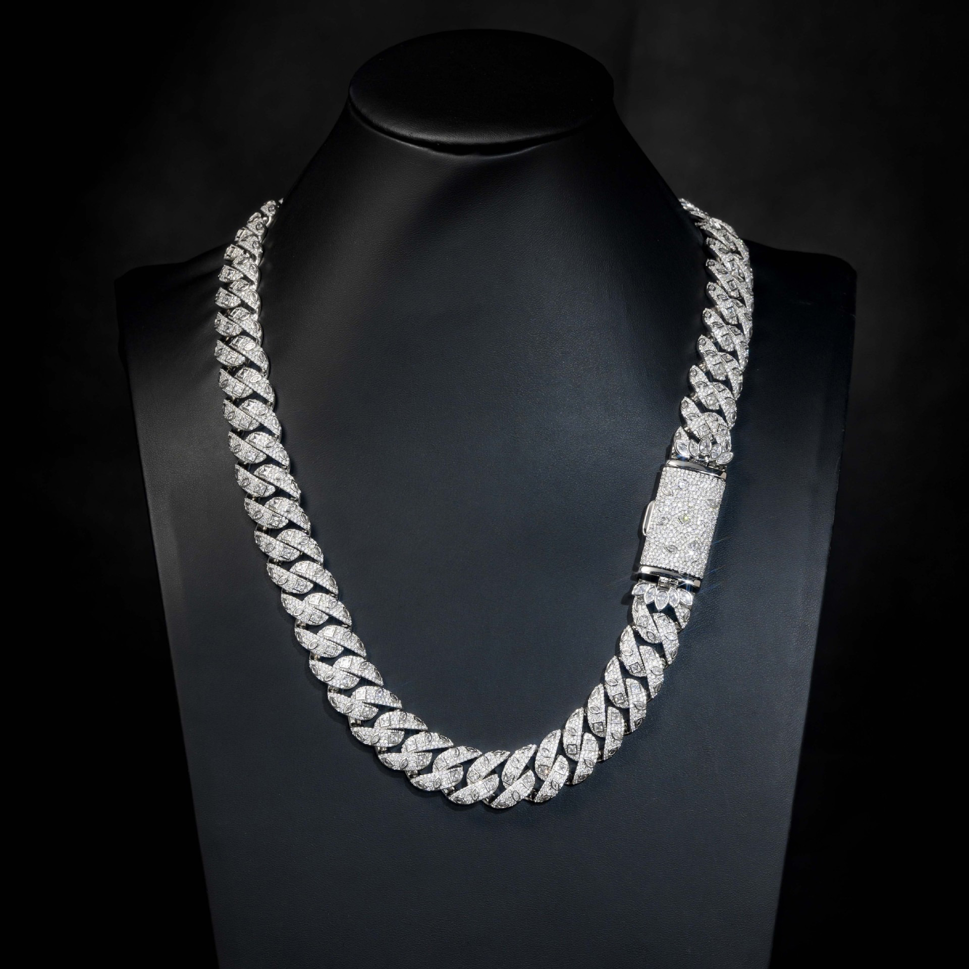 18mm Mixed-Cut Cuban Link Chain