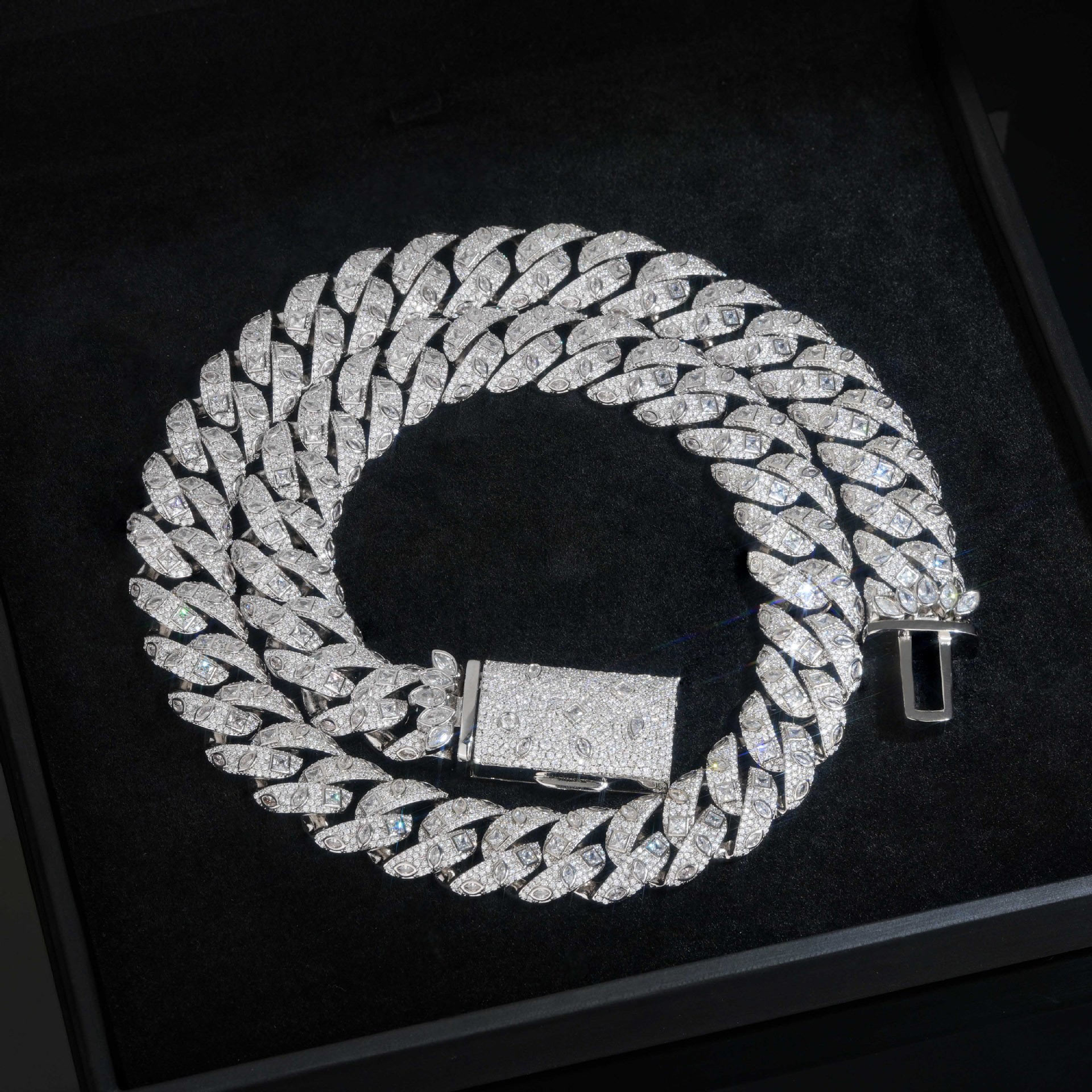 18mm Mixed-Cut Cuban Link Chain