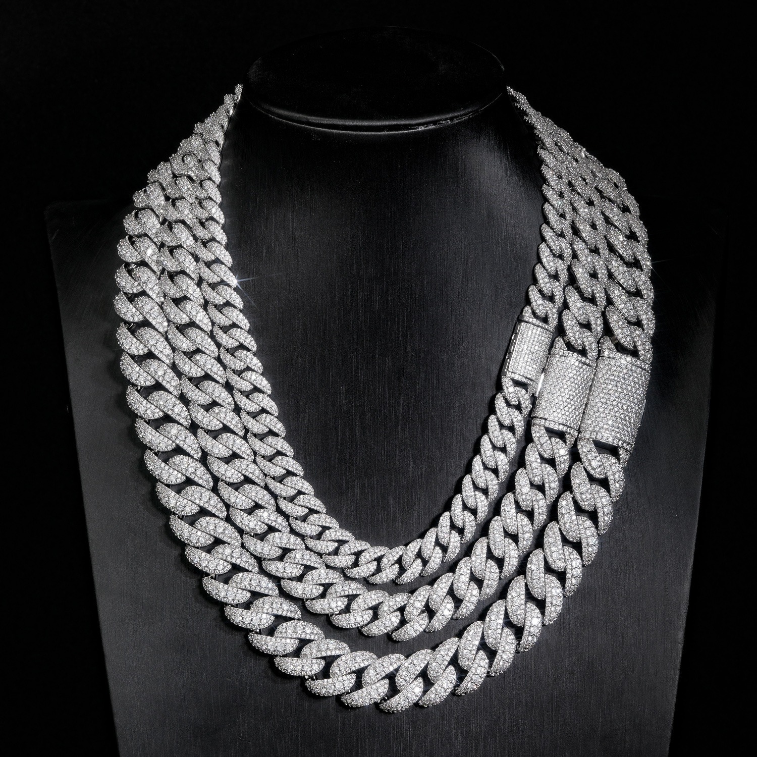 12mm Bubble Cuban Link Chain & Bracelet