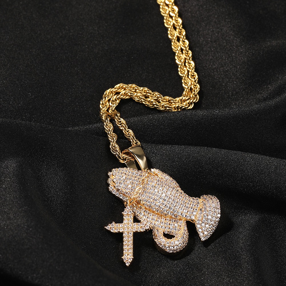 Iced Cross Diamond Pendant (IN STOCK)