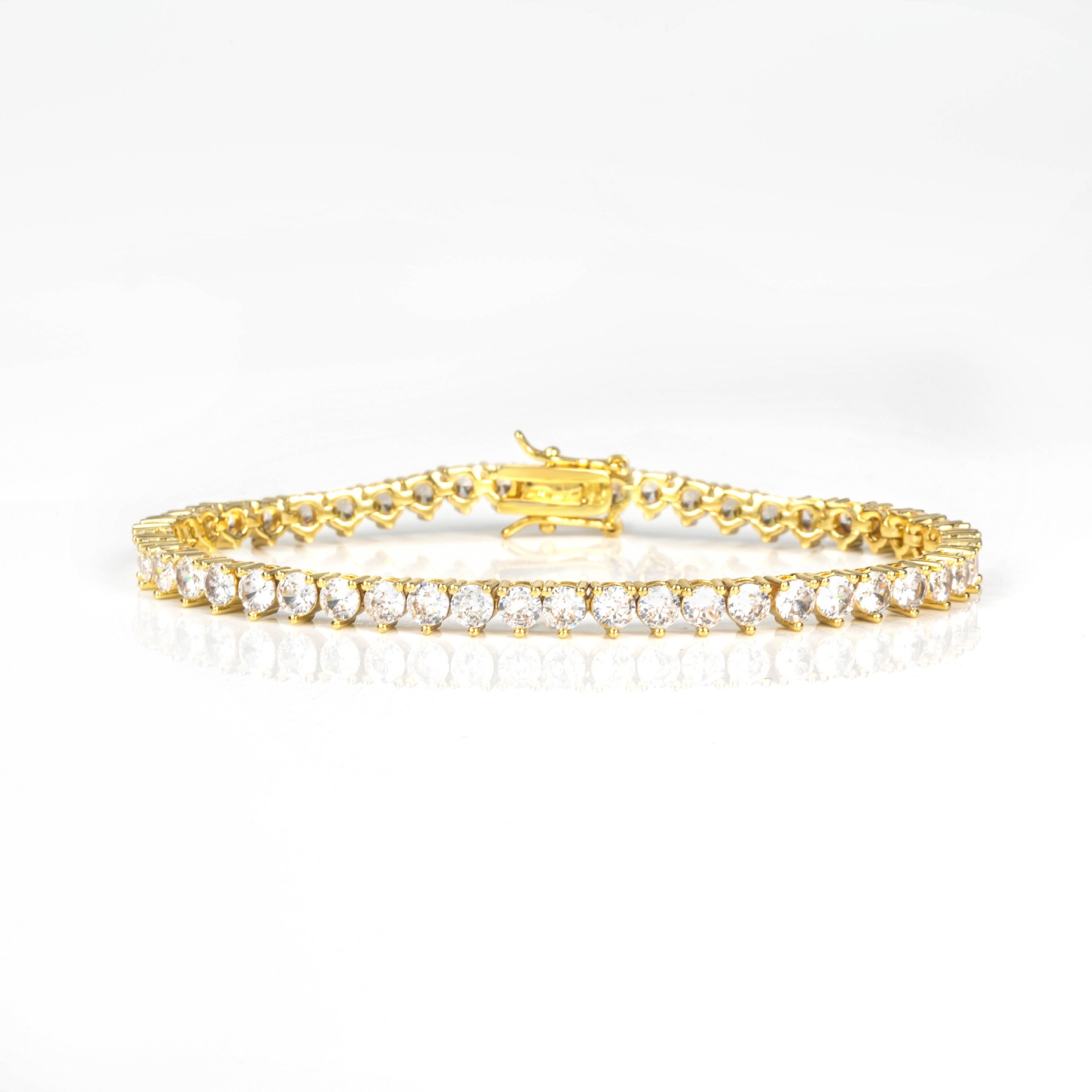 3mm / 4mm Three-Prong Tennis Chain & Bracelet