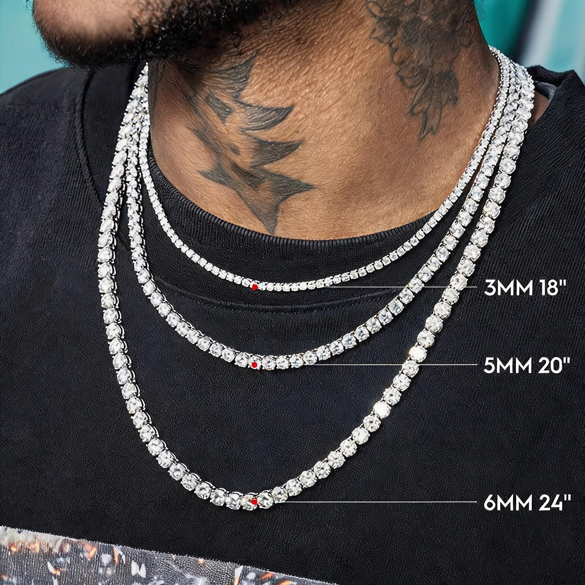 3mm/5mm/6mm/8mm Tennis Chain