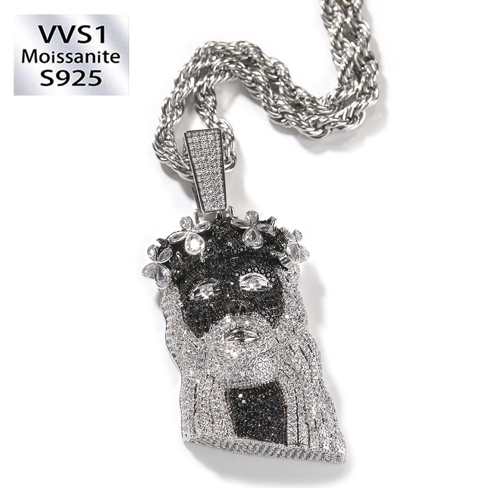 Iced Moissanite Diamond Jesus Figure Pendant