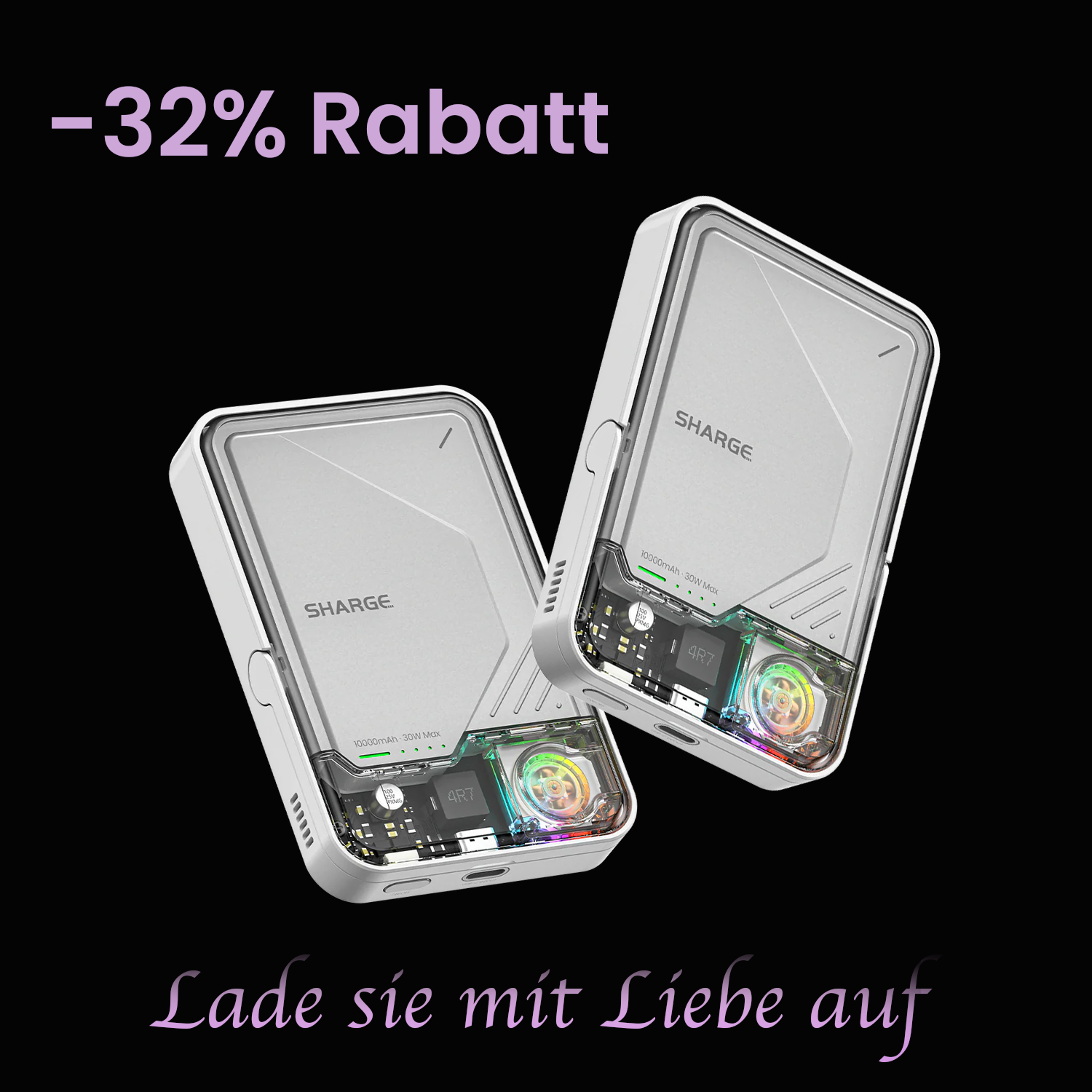 Lade sie mit Liebe auf