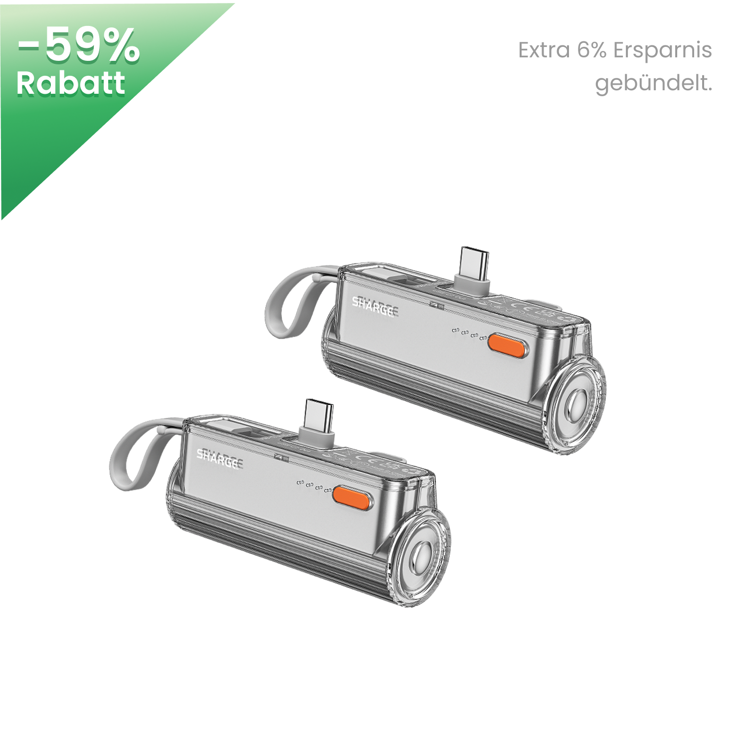 Flow Mini (Silber) x 2