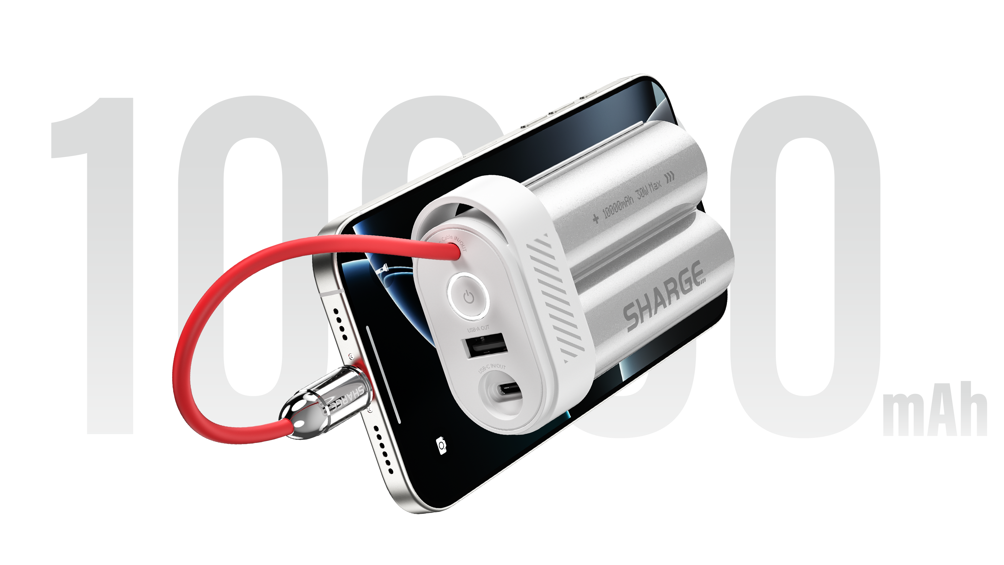 {"default":"Die Pouch Mini-Powerbank lädt ein Mobiltelefon auf und hat auf der Rückseite ein großes aufgedrucktes 10.000-mAh-Logo."}