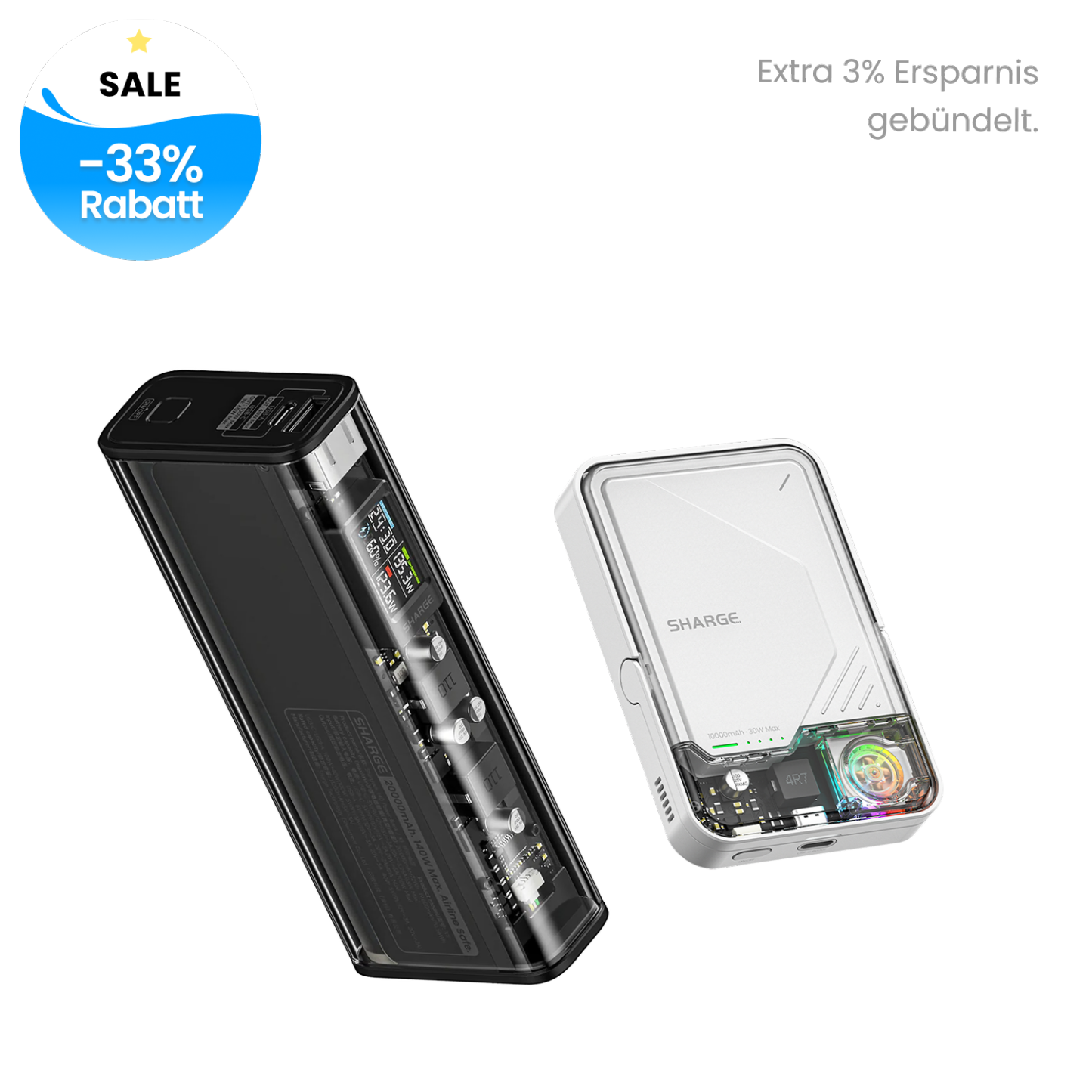 Shargeek 140 (Schwarz) + ICEMAG 2
