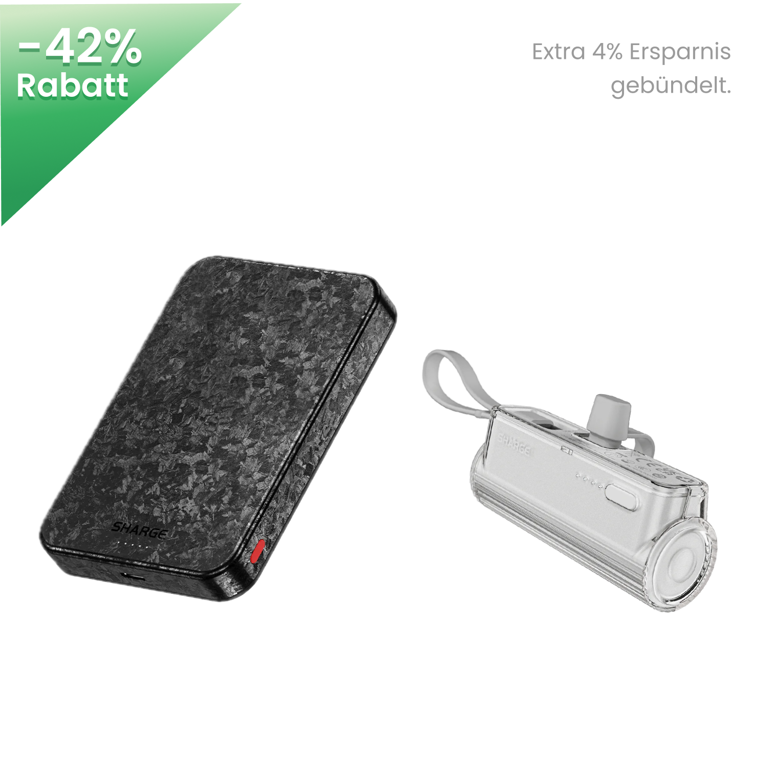 CarbonMag (10K) + Flow Mini (Perlweiß)