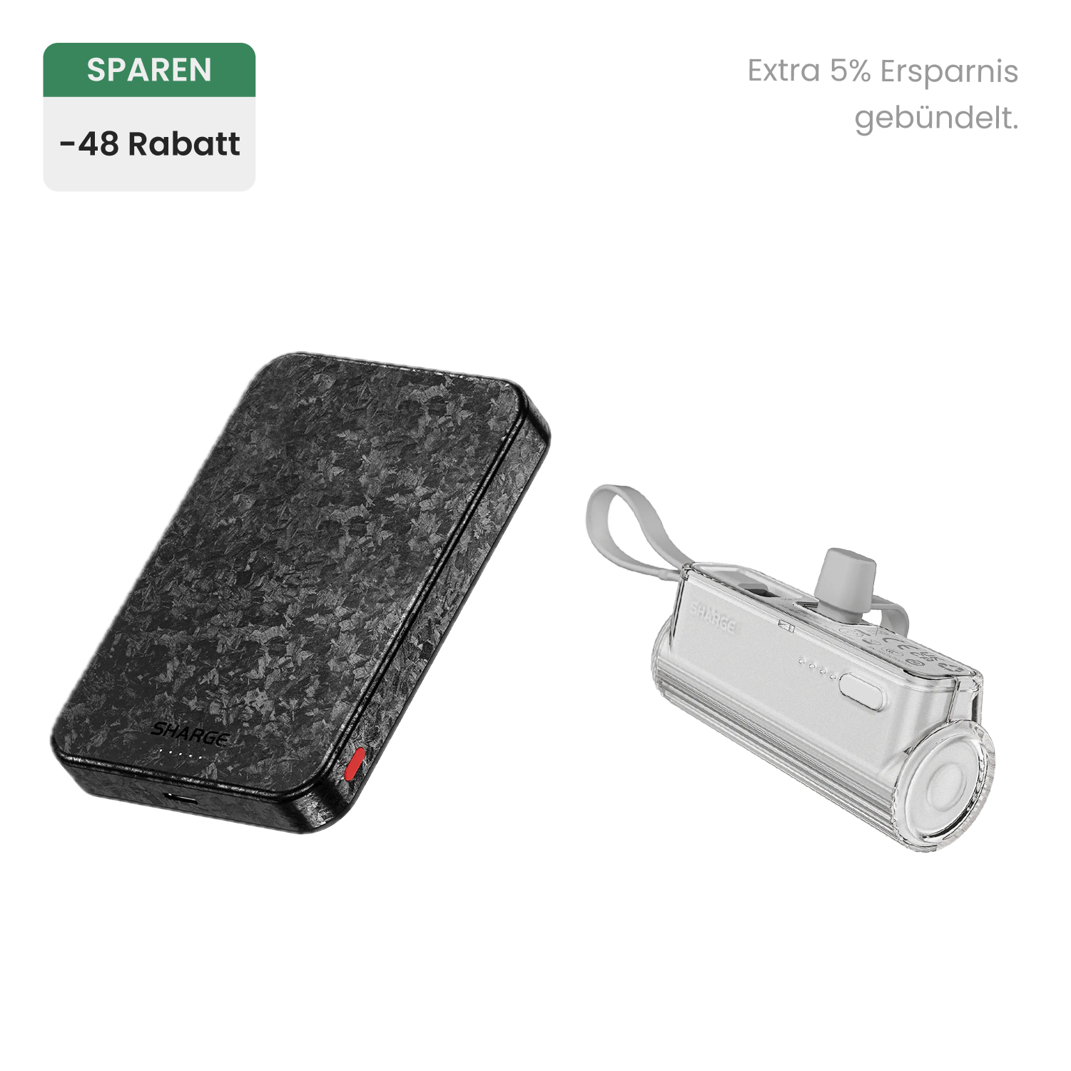 CarbonMag (10K) + Flow Mini (Perlweiß)