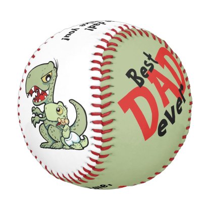 Best Dad Ever Red Black Baby Boy Dinosaur Baseball