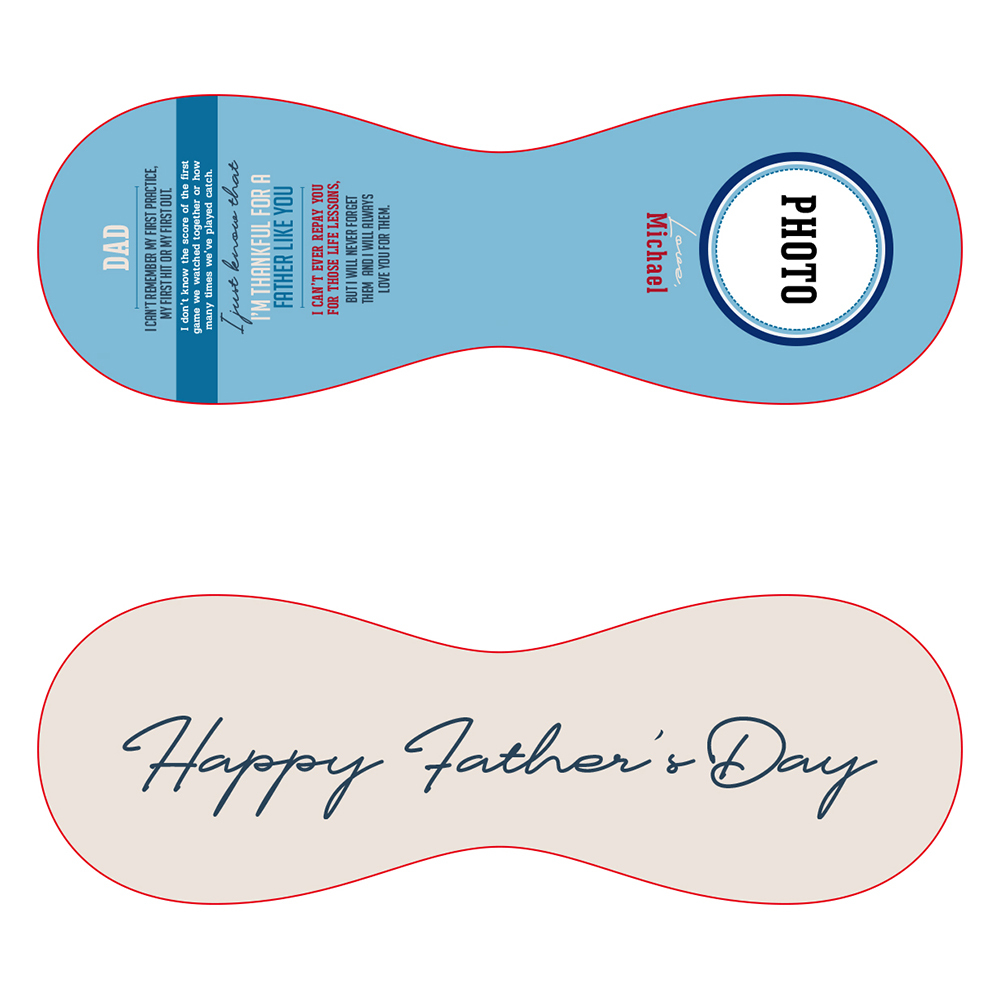 Custom Baseball And Softball Fathers Day Gift - Two Tone