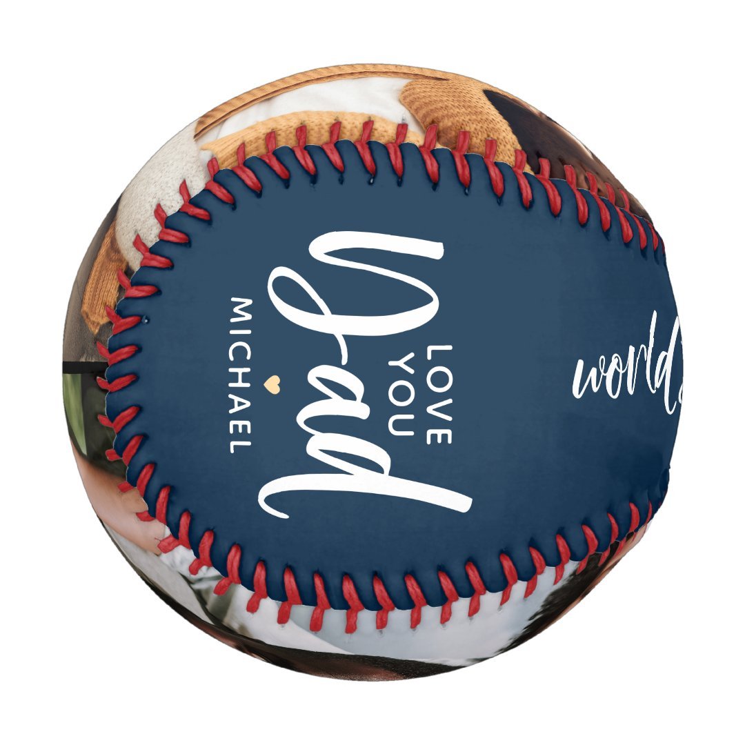 Modern World's Greatest Dad 2-Photo Baseball