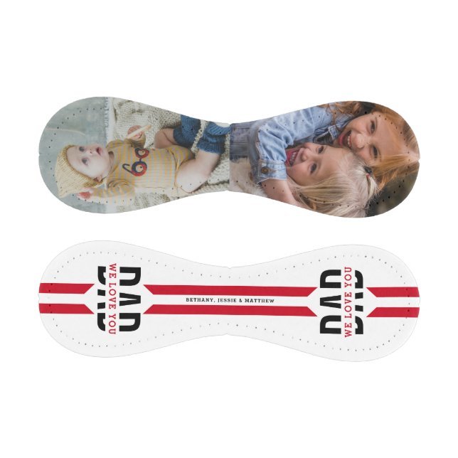 We Love You Dad Two Photo Custom Baseball