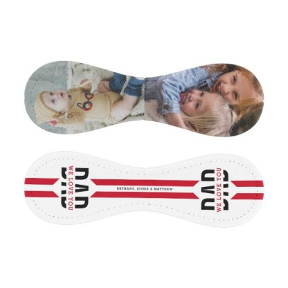 We Love You Dad Two Photo Custom Baseball