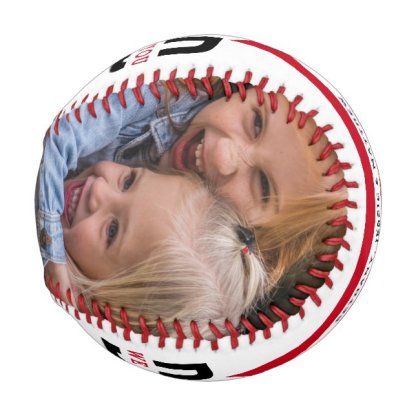 We Love You Dad Two Photo Custom Baseball