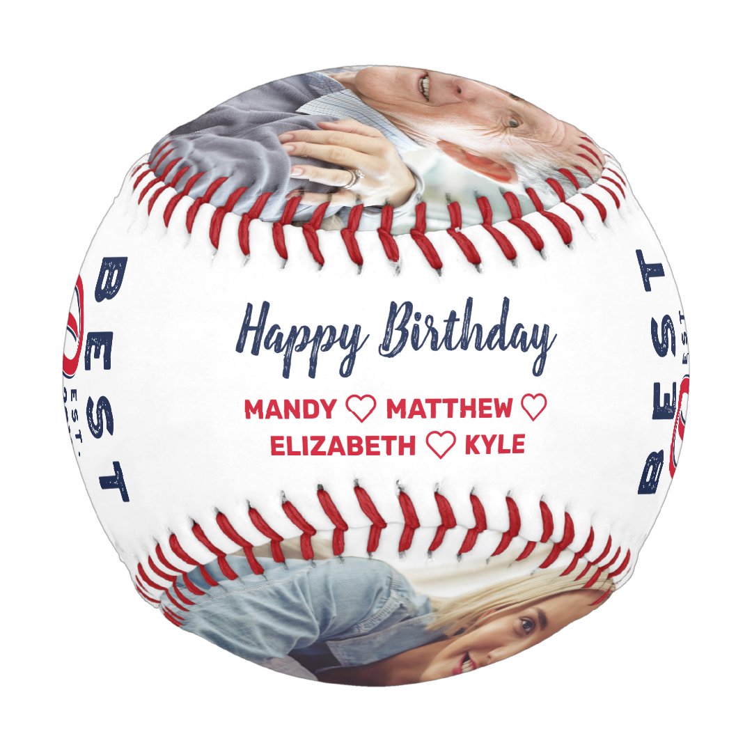 Best Papa Ever | Happy Birthday Photos & Monogram Baseball And Softball