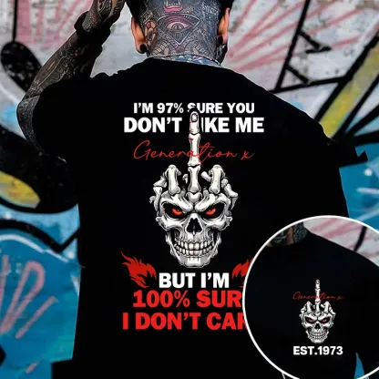 I'm 100% Sure I Don't Care T-shirt, Generation X 2 Side T-shirt, Custom Year Of Birth Sweatshirt, Unisex Hoodie