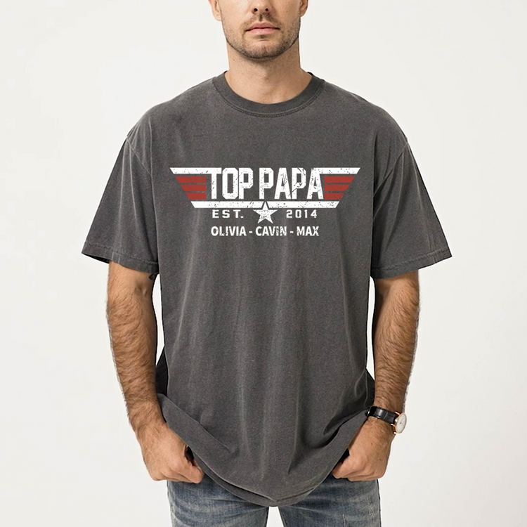 Top Dad Shirt, Father's Day Gift, For Grandpa And Children
