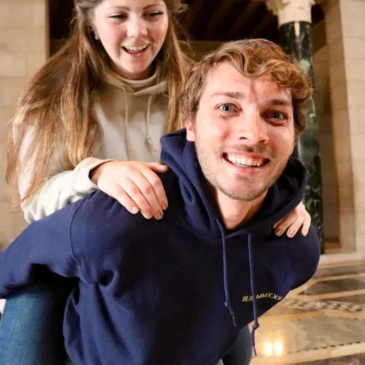 Personalized Hoodie Embroidered Lateral Roman Numeral Date and Initial Great Gift for Anniversary