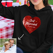 Custom Photo T-shirt DIY Heart Sequin Tee