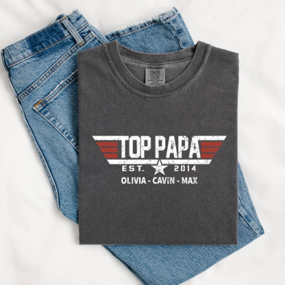 Top Dad Shirt, Father's Day Gift, For Grandpa And Children