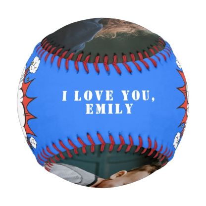 Daddy Hero Superhero Dad Father`s Day Photo Baseb Baseball