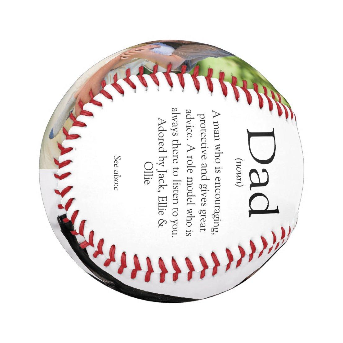 World's Best Dad Definition 2 Photo Fun Baseball And Softball