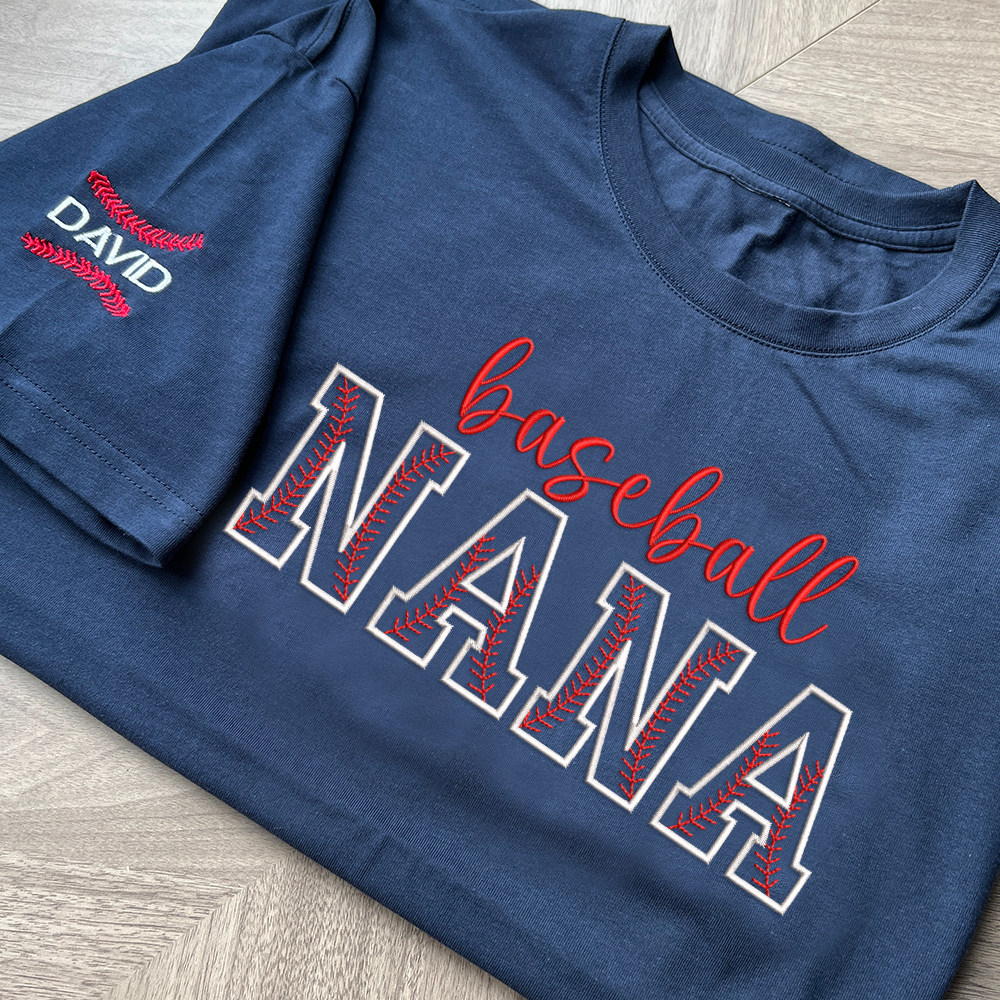 Custom Embroidered Nana Baseball T-Shirt