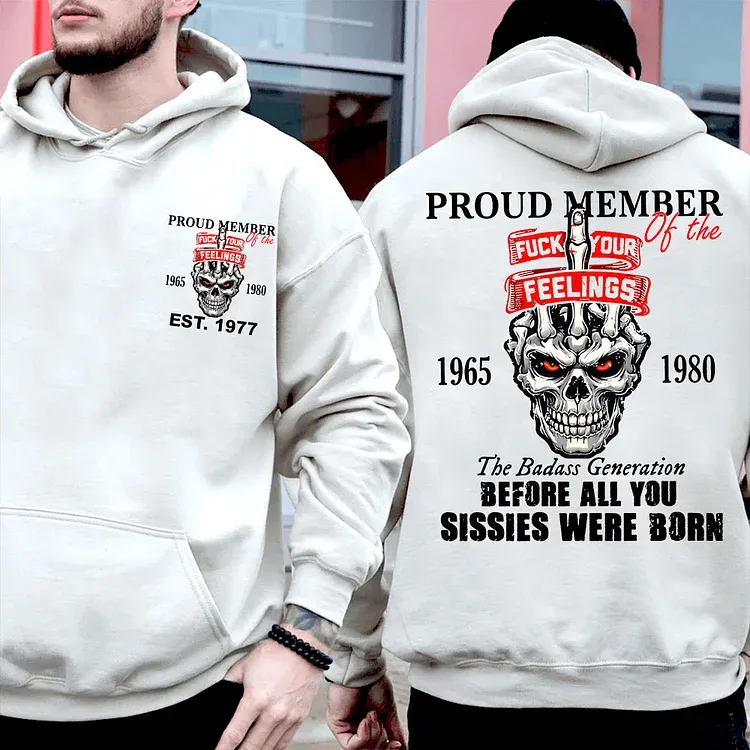 Fuck Your Feelings T-shirt, Generation X 2 Side T-shirt, Custom Year Of Birth Sweatshirt, Unisex Hoodie