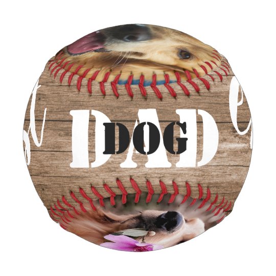 Best Dog Dad Ever Father's Day 3 Photo  Collage Baseball And Softball