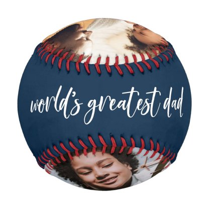 Modern World's Greatest Dad 2-Photo Baseball