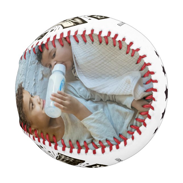 Fist Pump Best Dad Ever Personalized 2 Photo Baseball