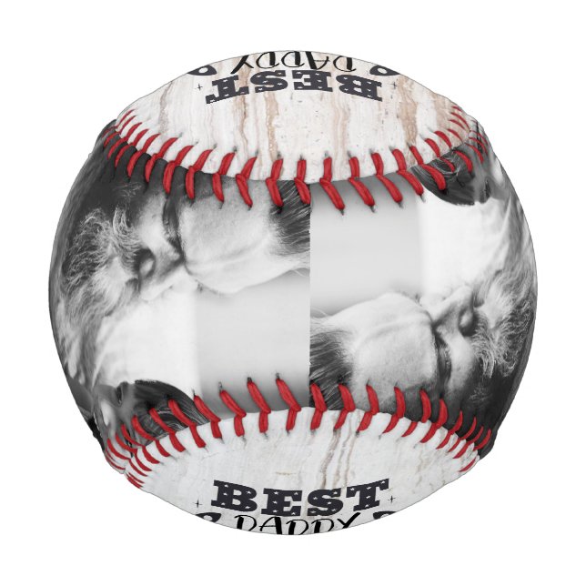 Personalized 2 Photo Best Daddy in the Universe Baseball