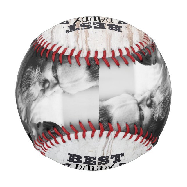 Personalized 2 Photo Best Daddy in the Universe Baseball