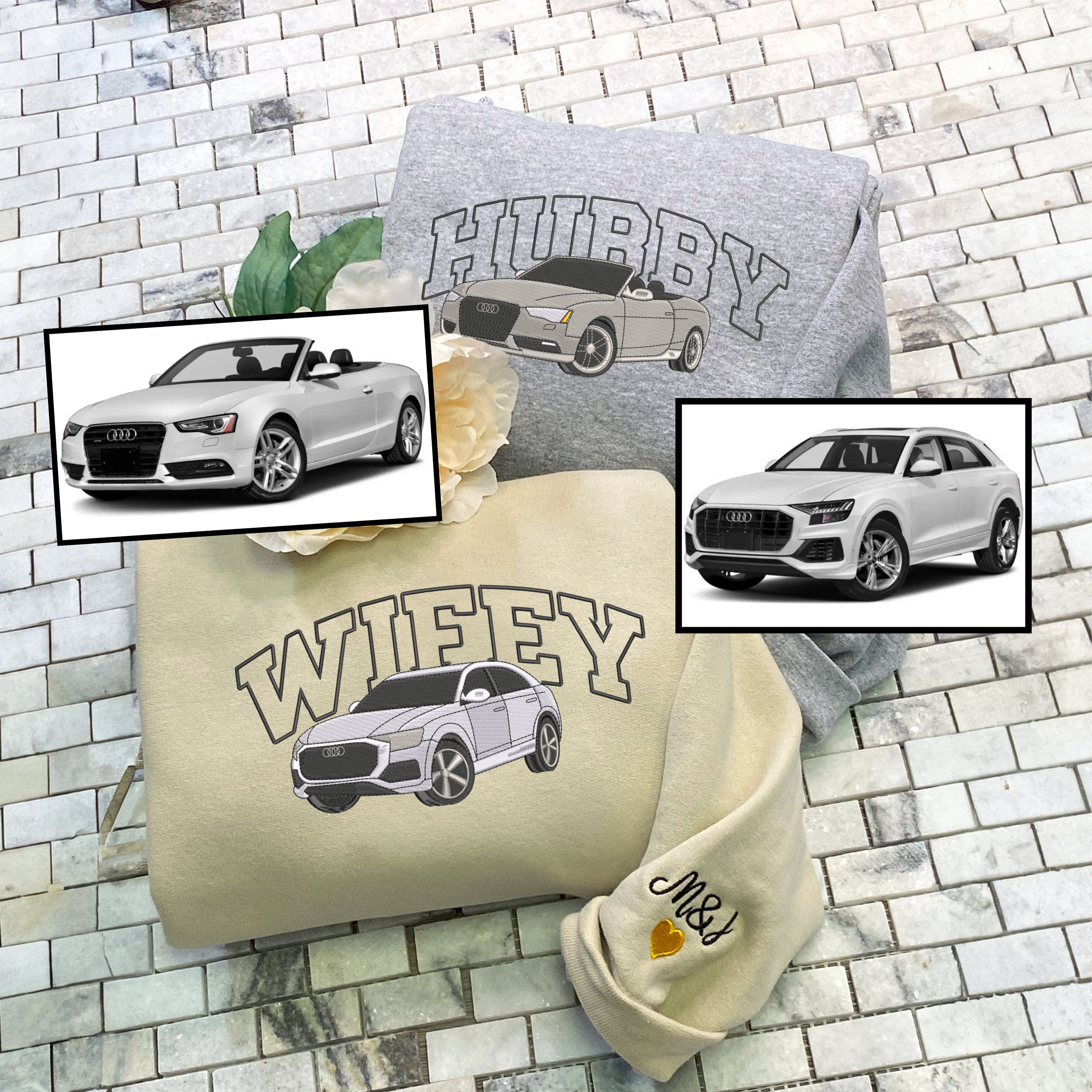 Custom Car Picture Embroidered Sweatshirt