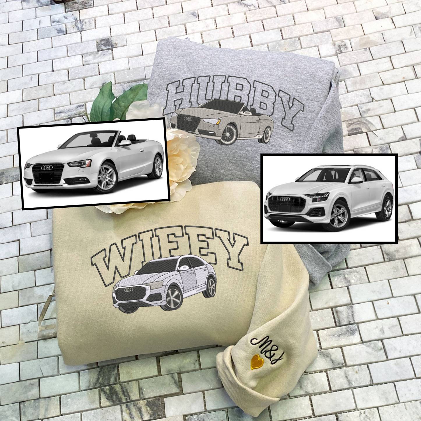 Custom Car Picture Embroidered Sweatshirt