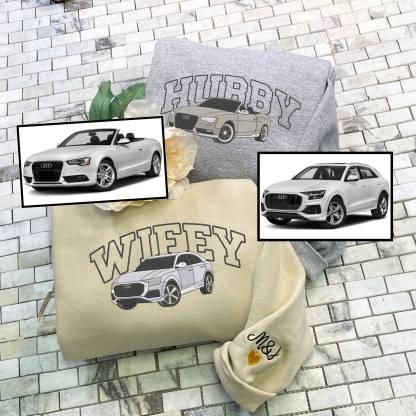 Custom Car Picture Embroidered Sweatshirt