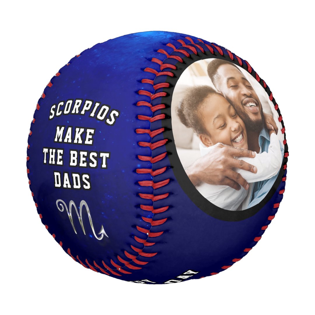 Scorpio Zodiac Sign Best Dad Blue Father's Day Baseball