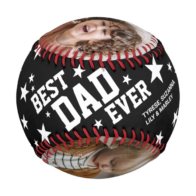 Best Dad Ever Father's Day 4 Photo Baseball