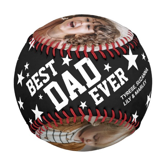 Best Dad Ever Father's Day 4 Photo Baseball