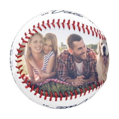 All Star Dad | Happy Father's Day Photo & Monogram Baseball And Softball