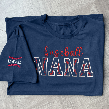 Custom Embroidered Nana Baseball T-Shirt