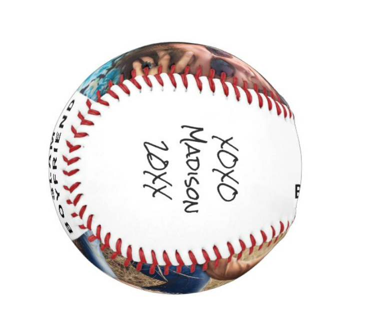 Personalized Photo Baseball And Softball Birthday Gifts for Boyfriend